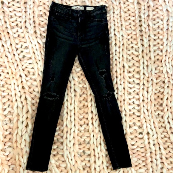 Hollister high rise super skinny black jeans - Picture 1 of 2